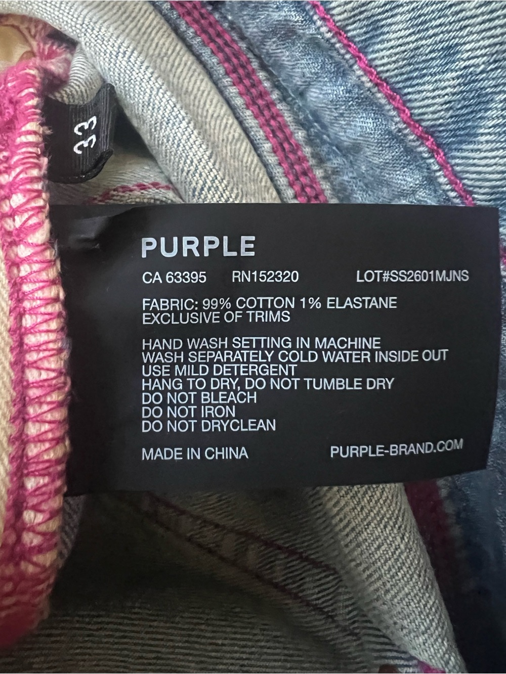 Purple Brand Men’s Skinny Jeans in Light Blue Wash - Size 33, tags attached - Picture 14 of 16